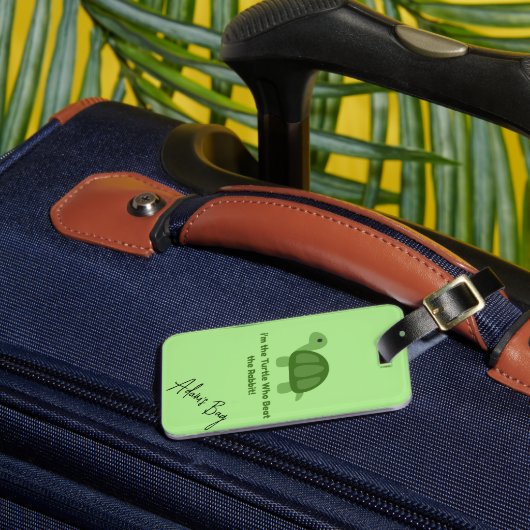 Turtle Luggage Tag | Personalized Design ラゲッジタグ (正面インサイチュ3)