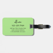 Turtle Luggage Tag | Personalized Design ラゲッジタグ (裏面横)