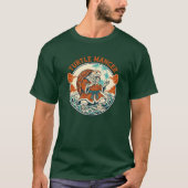 Turtle Mancer Mystic Ocean Waves Japanese Art Tシャツ (正面)