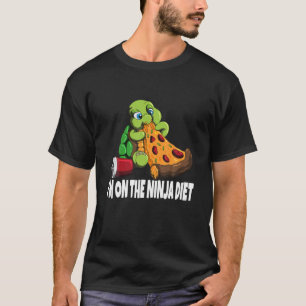 Turtle on aダイエット食べ Piza I'm on the忍者ダイエット Tシャツ