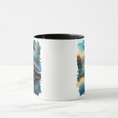 Turtle on Log Lake Reflection マグカップ (中央)