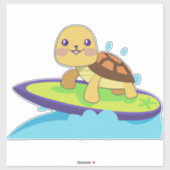 Turtle on surfboard シール (シート)