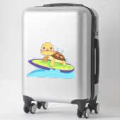 Turtle on surfboard シール (スーツケース)