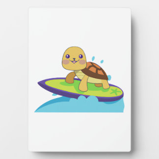 Turtle on surfboard フォトプラーク