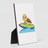 Turtle on surfboard フォトプラーク (側面)