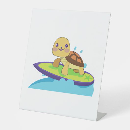 Turtle on surfboard 台座サイン (正面)