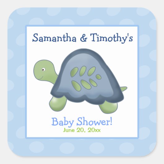 Turtle Reef Square Favorスタンプ(6大) スクエアシール (正面)