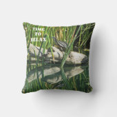 Turtle Reflection Photo Time リラックス to Lake Animal クッション (裏面)