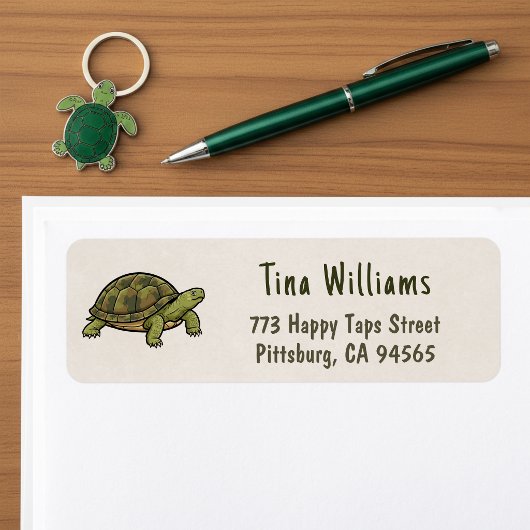 Turtle Return Address Labels ラベル