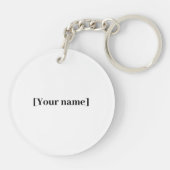 Turtle Rückseite mit deinem Namen hochwertiger キーホルダー (裏面)