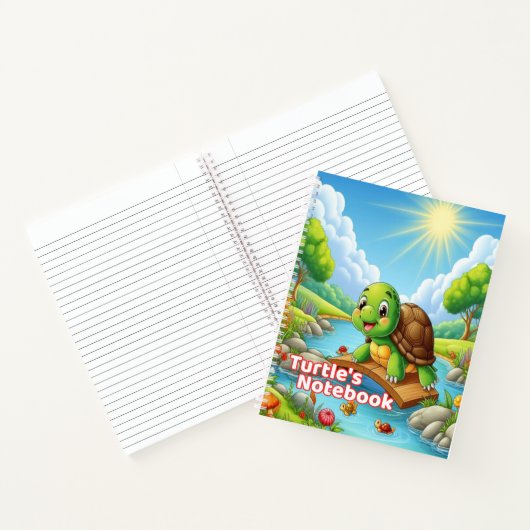 Turtle’s Notebook – Cute Kids School Notebook ノートブック (内部)