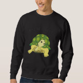 Turtle   saying   Pas de stress no stress スウェットシャツ (正面)