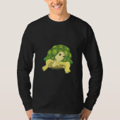 Turtle  saying  Sin estres No stress Tシャツ (正面)