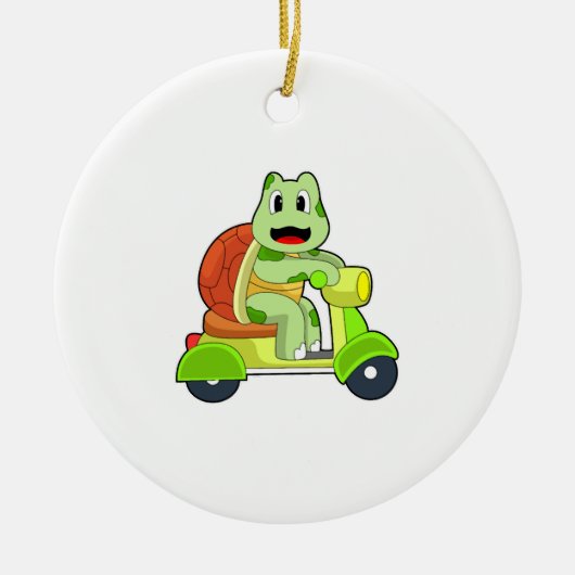 Turtle Scooter セラミックオーナメント (正面)