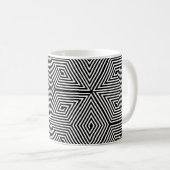Turtle shell [black] - Japanese Pattern コーヒーマグカップ (正面右)