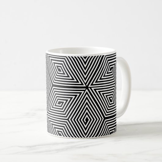 Turtle shell [black] - Japanese Pattern コーヒーマグカップ (正面右)
