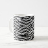 Turtle shell [black] - Japanese Pattern コーヒーマグカップ (正面左)
