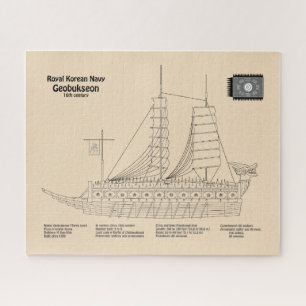 Turtle Ship Geobukseon – 船舶設計図SD ジグソーパズル