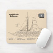 Turtle Ship Geobukseon – 船舶設計図SD マウスパッド (マウス)