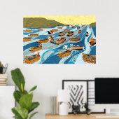 Turtle Ships in the Battle of Myeongnyang ポスター (ホームオフィス)