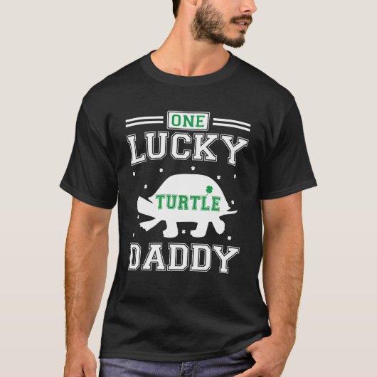 Turtle St Patricks Day Lover One Lucky Daddy Pet Tシャツ (正面)