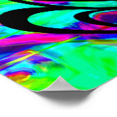 Turtle Symmetry Tiedyeポスター ポスター (角)