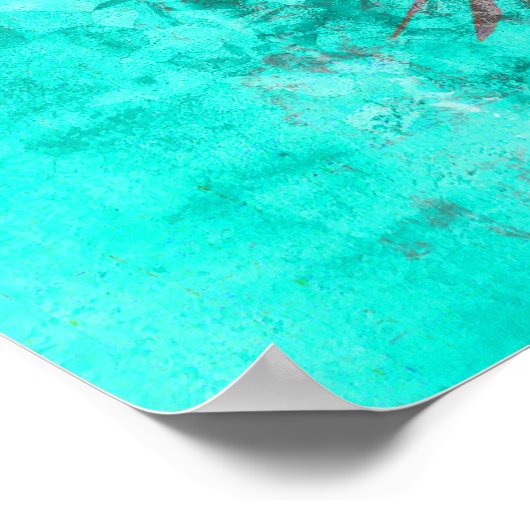 Turtle Teardrop 16 x 10 poster ポスター (角)