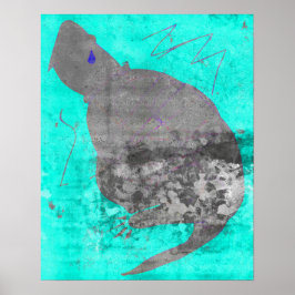 Turtle Teardrop 16 x 10 poster ポスター