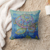 Turtle Throw Pillow クッション (ブランケット)