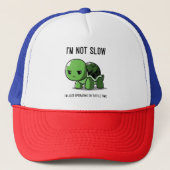 Turtle Time Not Slow Graphic Trucker Hat キャップ (正面)