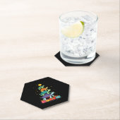 Turtle Tree Christmas Tree Adorable Turtle Christm ペーパーコースター (インサイチュ)