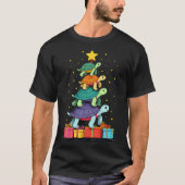 Turtle Tree Christmas Tree Adorable Turtle Christm Tシャツ (正面)