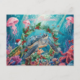 Turtle  Under the Sea Christmas Party  シーズンポストカード