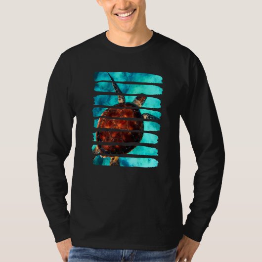Turtle Underwater Ocean Sea Nature Animal Leisure  Tシャツ (正面)