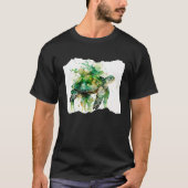 Turtle Watercolor Artwork Tシャツ (正面)