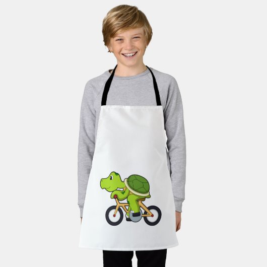 Turtle with Bicycle.PNG エプロン (着用した状態)
