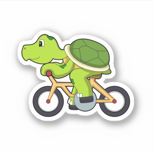 Turtle with Bicycle.PNG シール (正面)