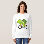 Turtle with Bicycle.PNG スウェットシャツ (正面フル)