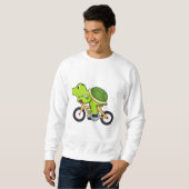 Turtle with Bicycle.PNG スウェットシャツ (正面フル)