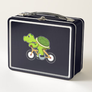 Turtle with Bicycle.PNG メタルランチボックス