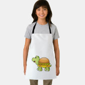 Turtle with Shell as Burger.PNG エプロン (インサイチュ)