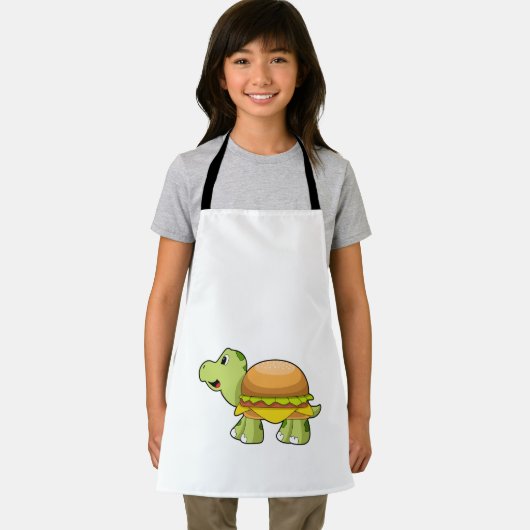 Turtle with Shell as Burger.PNG エプロン (インサイチュ)