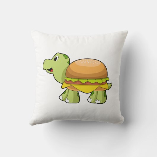 Turtle with Shell as Burger.PNG クッション (裏面)
