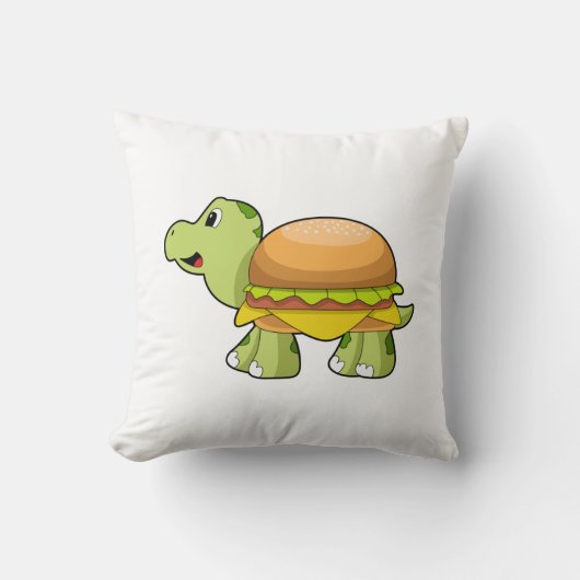 Turtle with Shell as Burger.PNG クッション (正面)