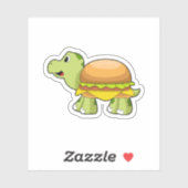 Turtle with Shell as Burger.PNG シール (シート)