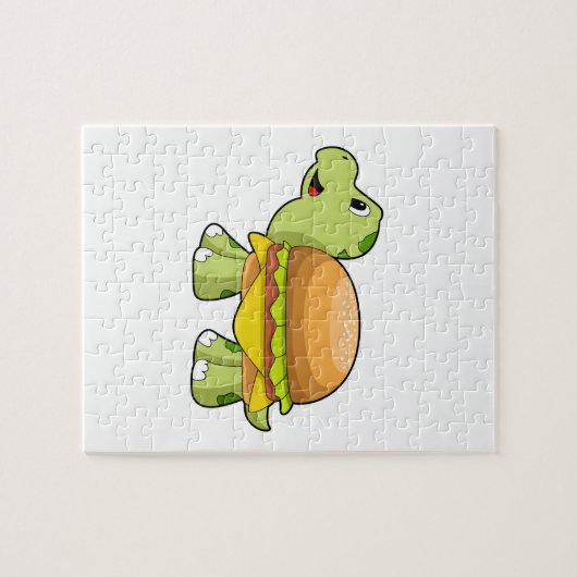 Turtle with Shell as Burger.PNG ジグソーパズル (横)