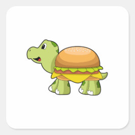 Turtle with Shell as Burger.PNG スクエアシール