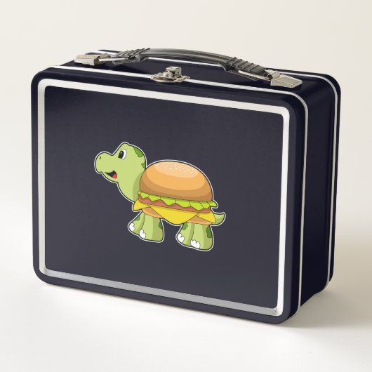 Turtle with Shell as Burger.PNG メタルランチボックス (正面)