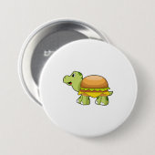 Turtle with Shell as Burger.PNG 缶バッジ (正面&裏面)