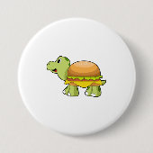 Turtle with Shell as Burger.PNG 缶バッジ (正面)